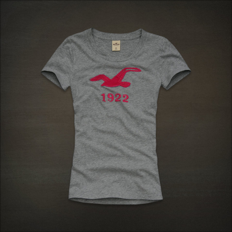 Hollister Mujeres De Cuello Redondo Corto Remera HCO4816